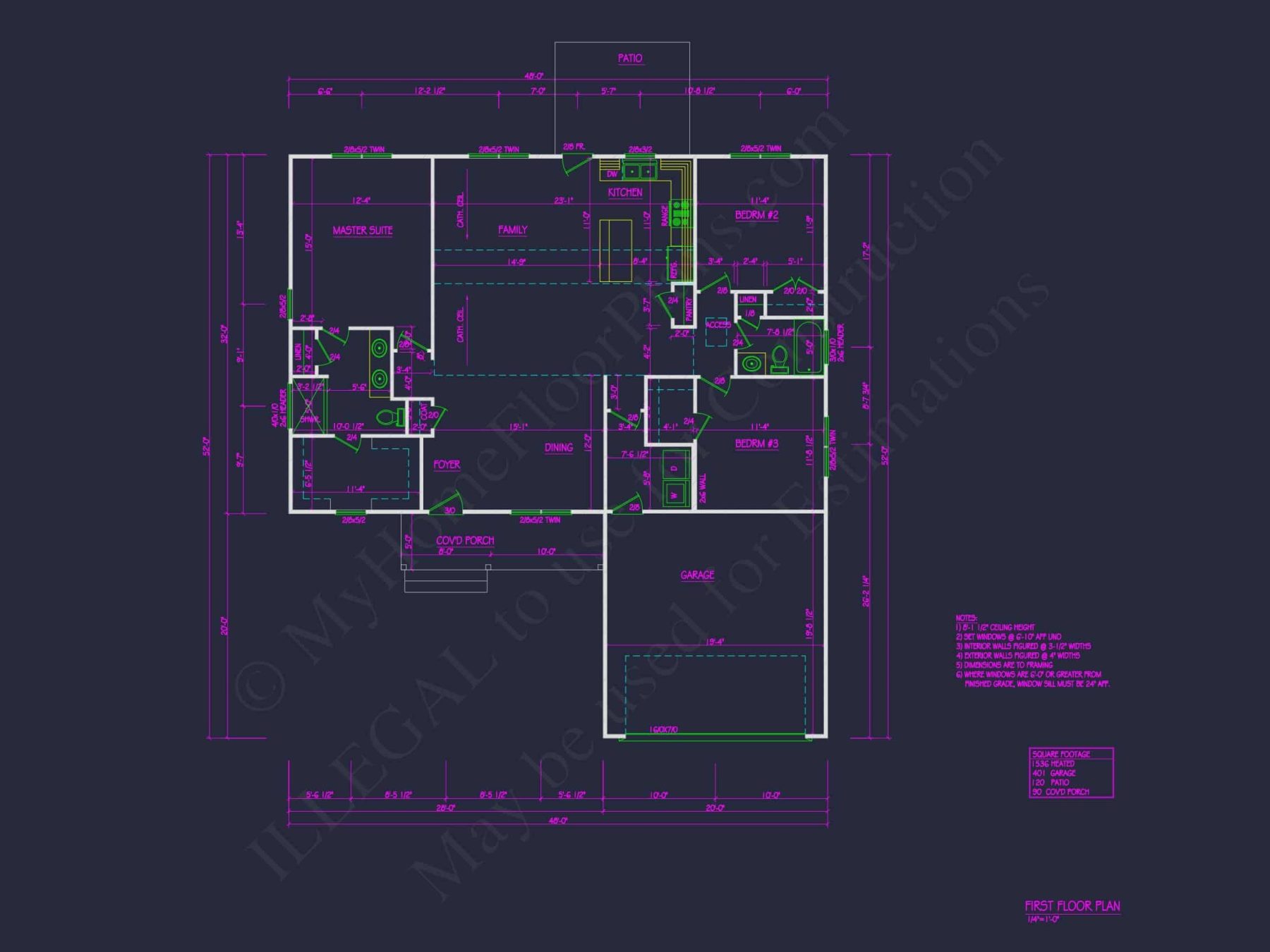 Modern Craftsman House Plan with 3 Bedrooms and Open Layout