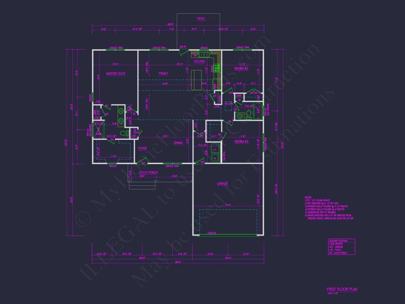Modern Craftsman House Plan with 3 Bedrooms and Open Layout
