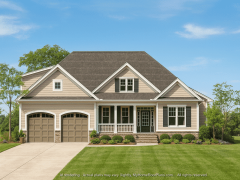 Modern Craftsman House Plan with Open Layout and Screened Porch