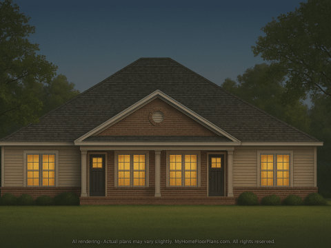 Modern Duplex House Floor Plan with CAD Blueprint Designs
