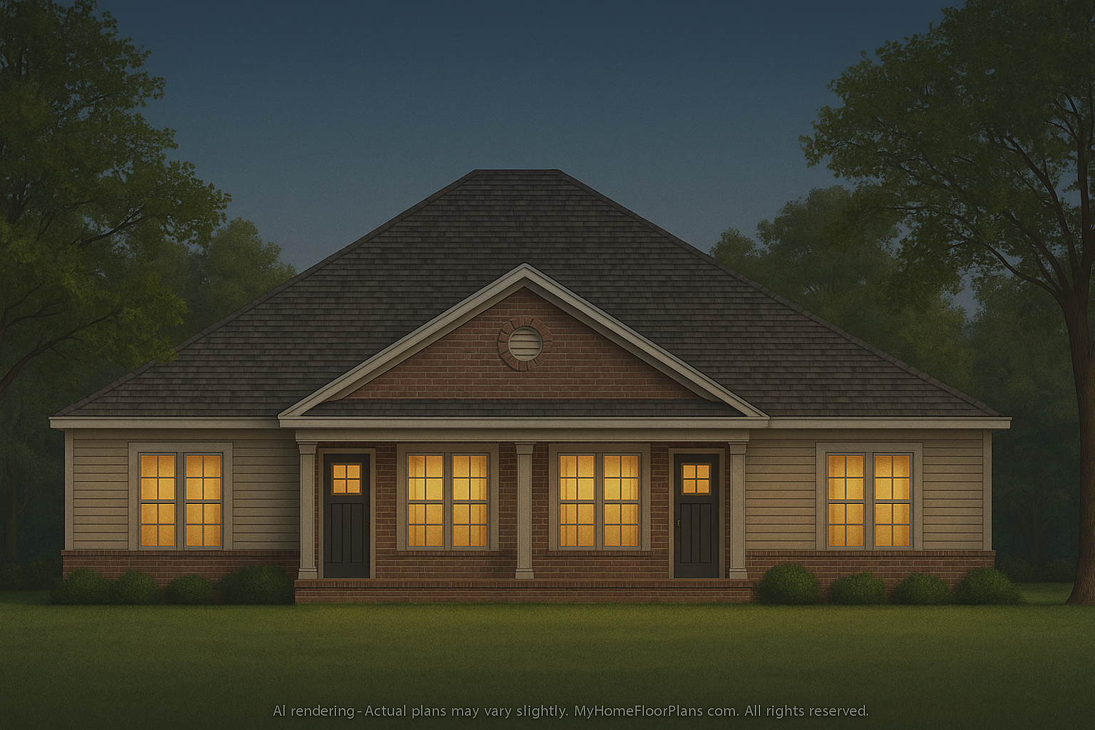 Modern Duplex House Floor Plan with CAD Blueprint Designs