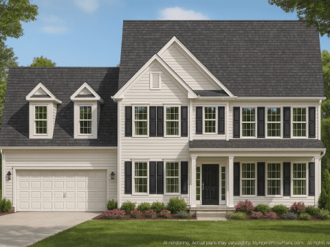 Modern Family Home Plan with CAD Blueprint Designs