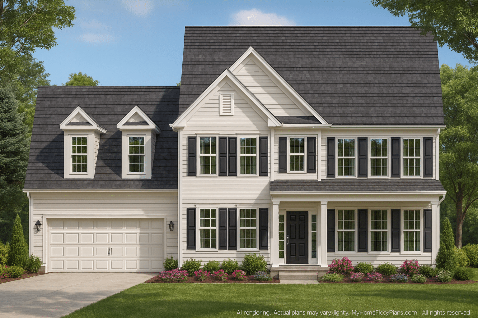 Modern Family Home Plan with CAD Blueprint Designs