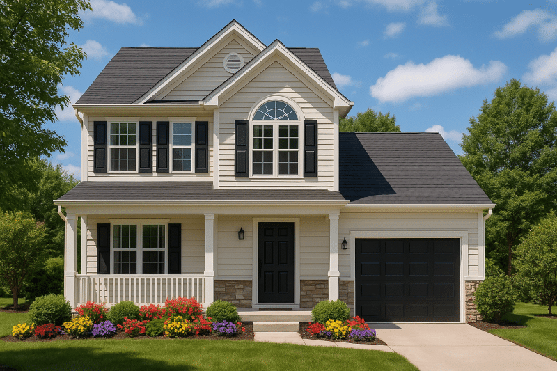 Modern Home Floor Plan with 2-Story CAD Blueprint Designs