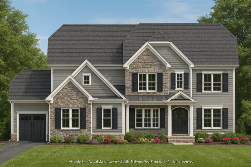Modern Home Floor Plan with Spacious Blueprint Designs