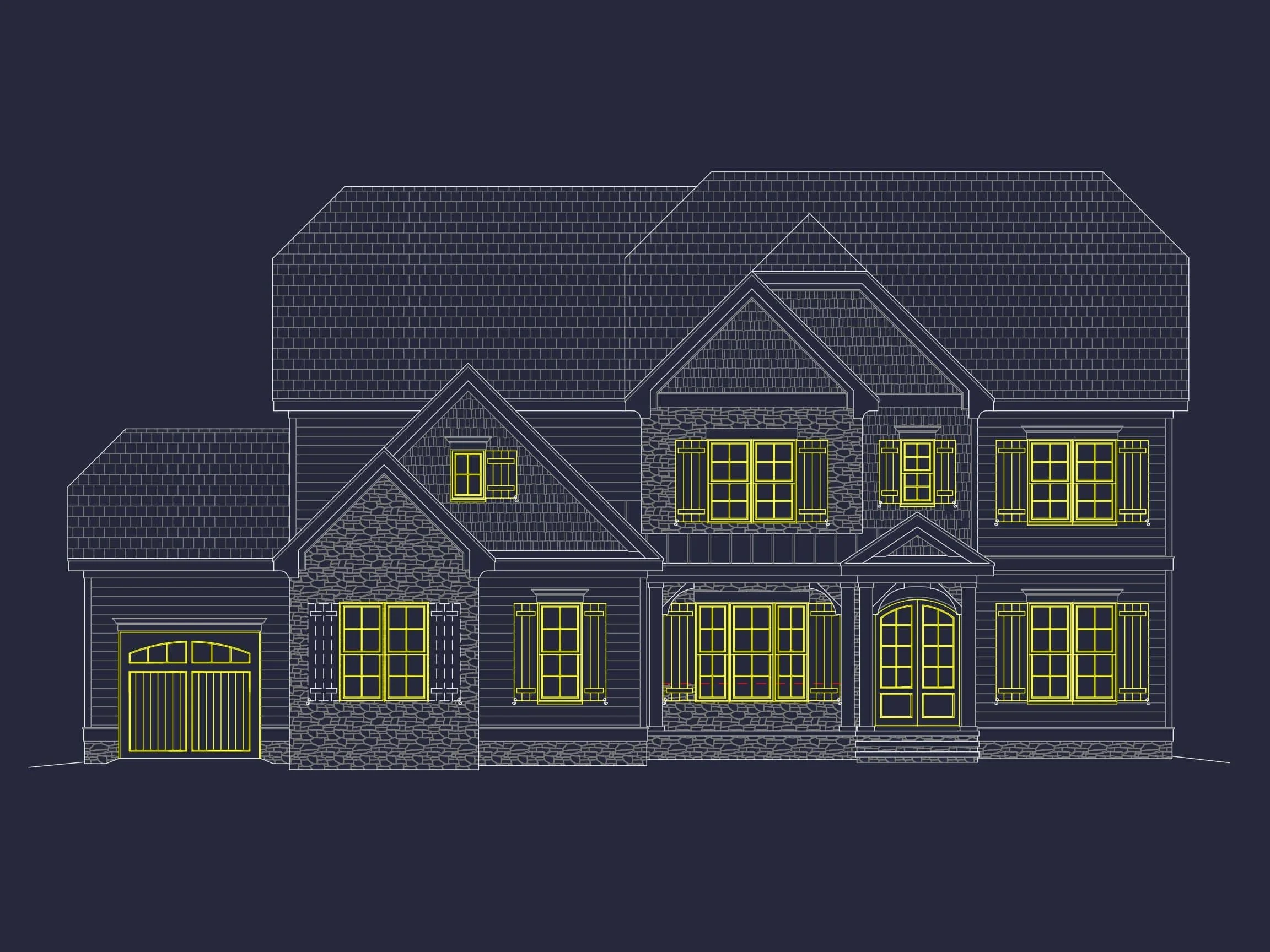 Modern Home Floor Plan with Spacious Blueprint Designs