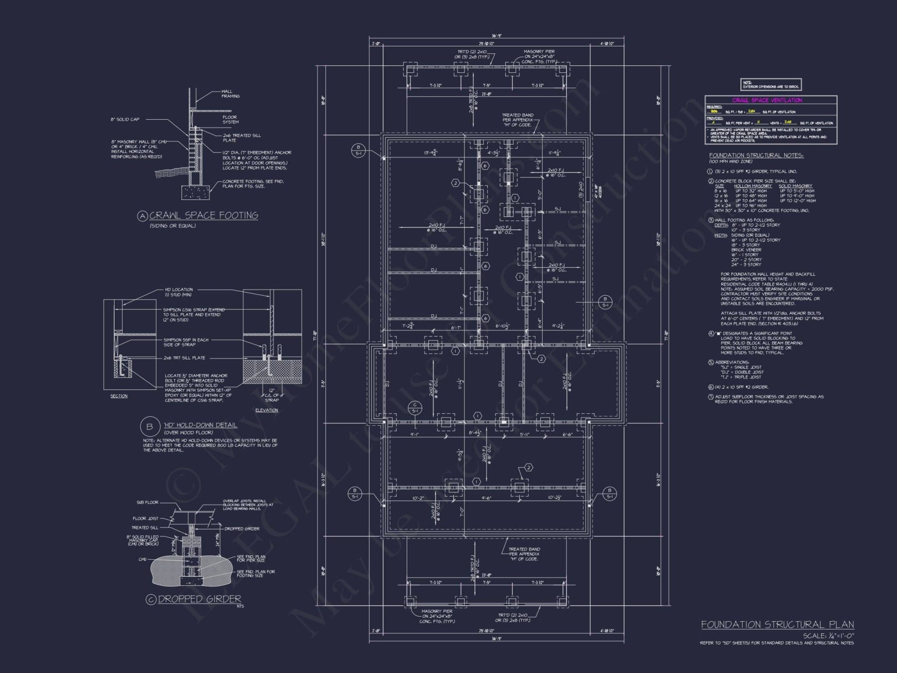 Modern Home Plan with 2 Beds, CAD Blueprints & Craftsman Design