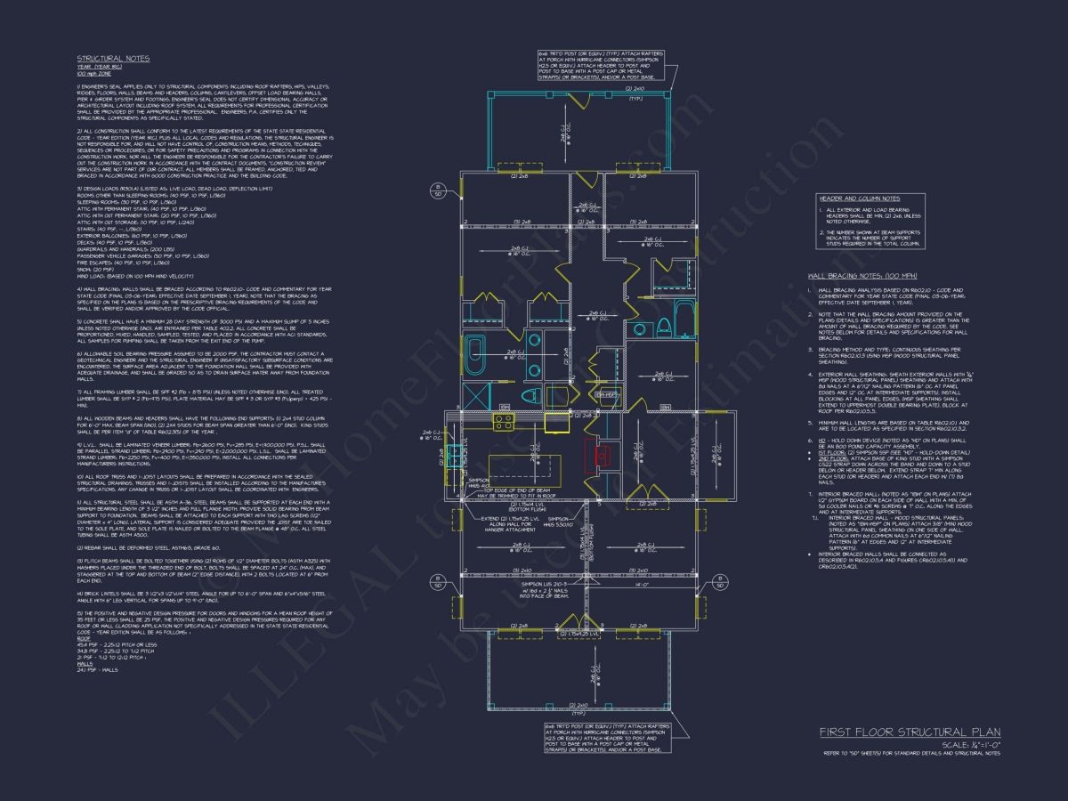 Modern Home Plan with 2 Beds, CAD Blueprints & Craftsman Design