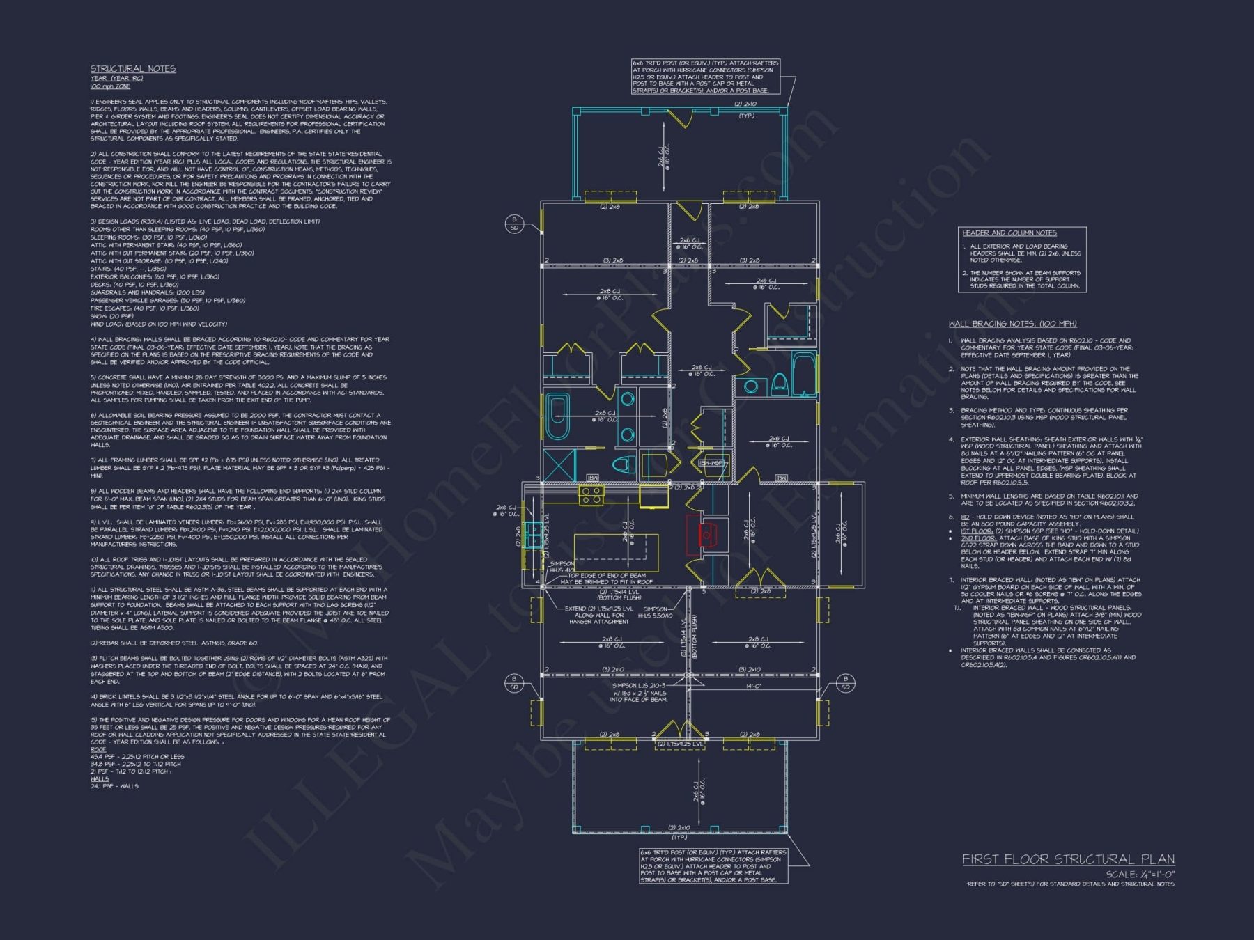 Modern Home Plan with 2 Beds, CAD Blueprints & Craftsman Design