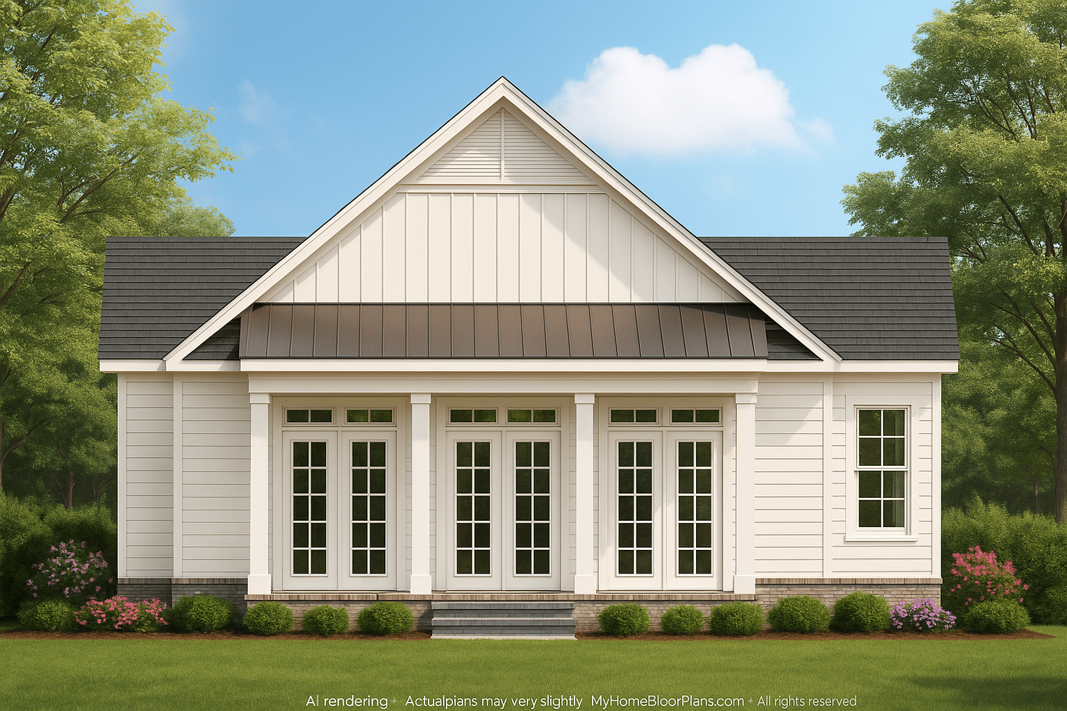 Modern Home Plan with 2 Beds, CAD Blueprints & Craftsman Design