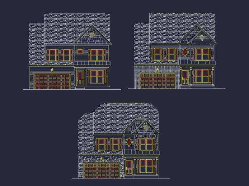 Modern Home Plan with 4 Bedrooms, 2 Stories & CAD Designs