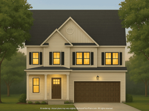 Modern Home Plan with 4 Bedrooms, 2.5 Baths, and CAD Designs