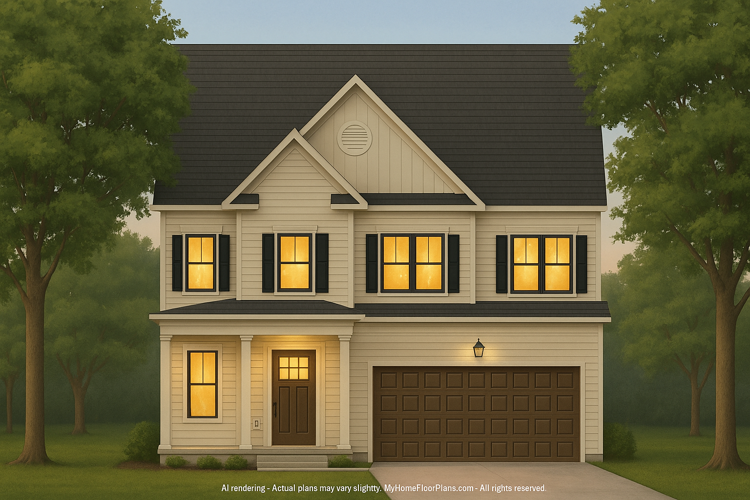 Modern Home Plan with 4 Bedrooms, 2.5 Baths, and CAD Designs