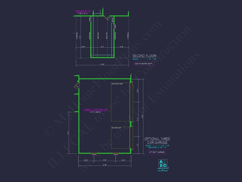 Modern Home Plan with Detailed Floor Designs and CAD Blueprints