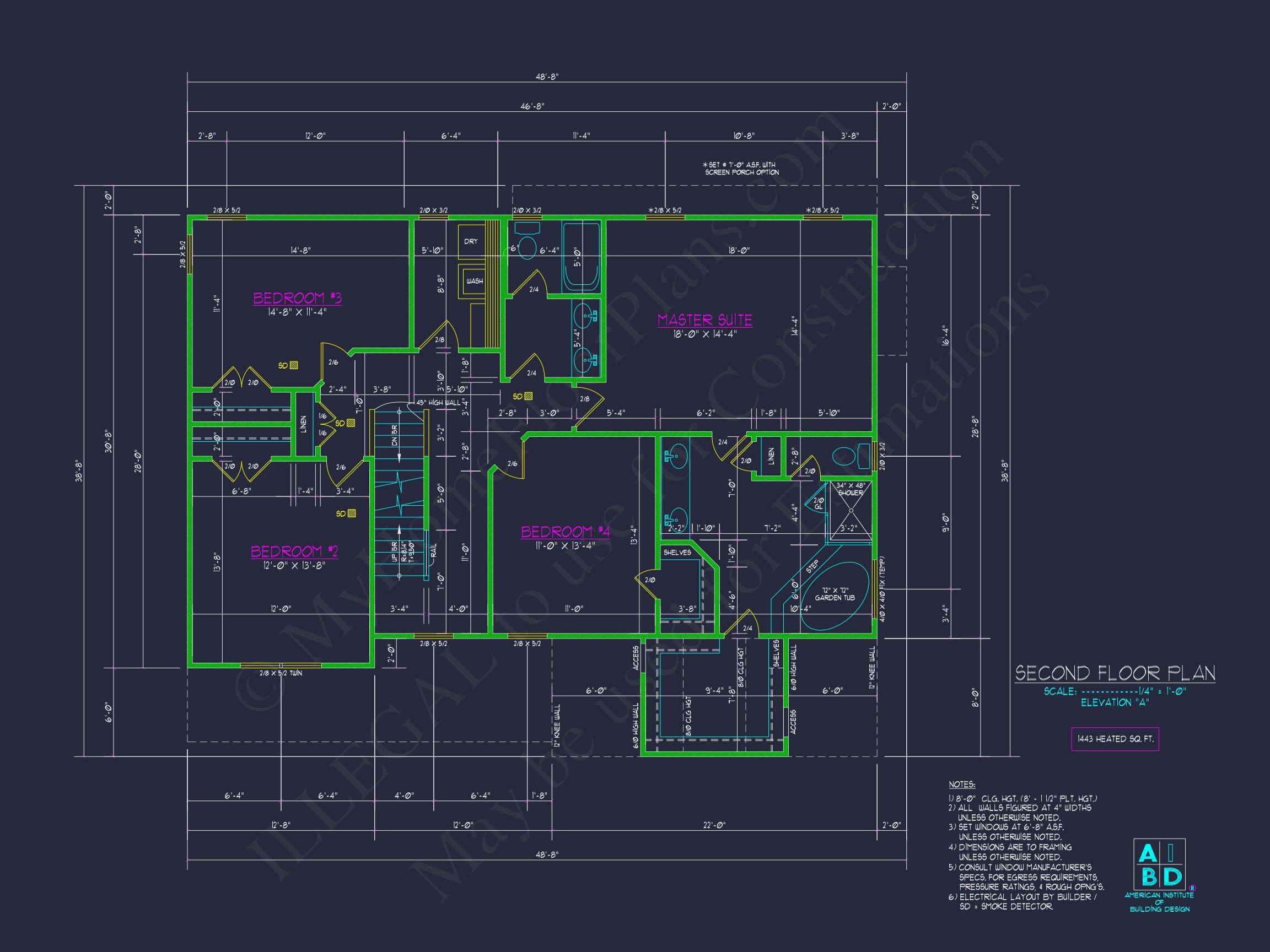 Modern Home Plan with Detailed Floor Designs and CAD Blueprints