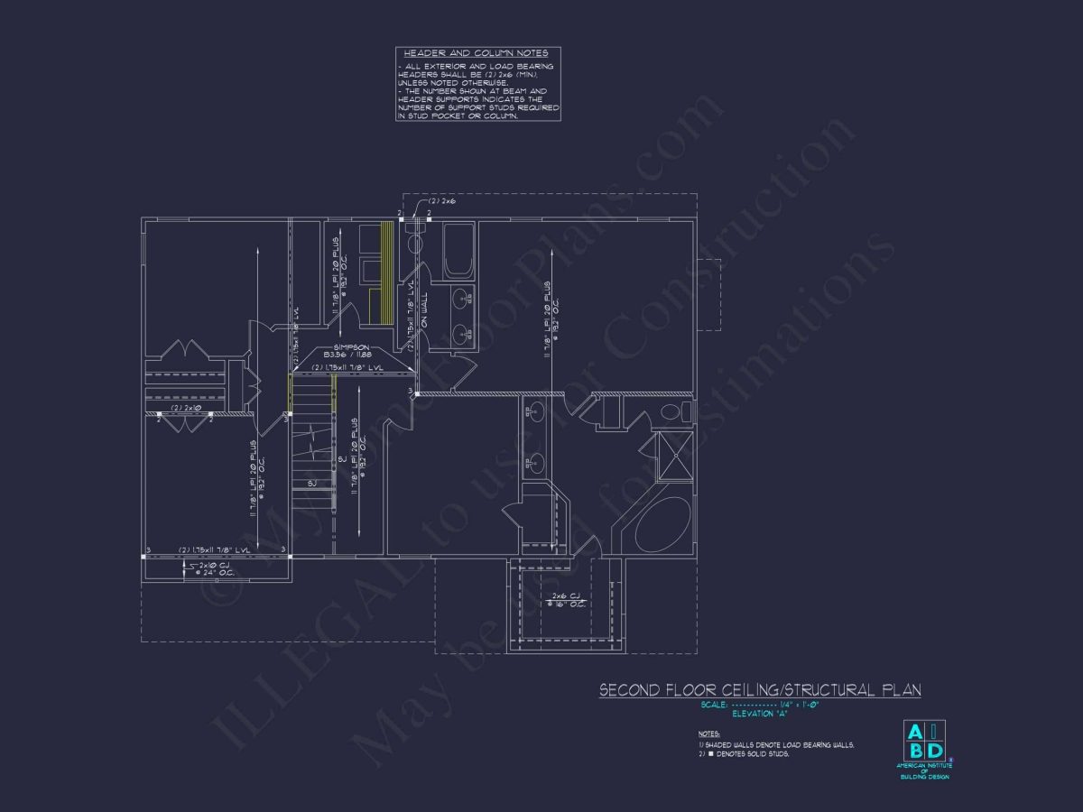 Modern Home Plan with Detailed Floor Designs and CAD Blueprints