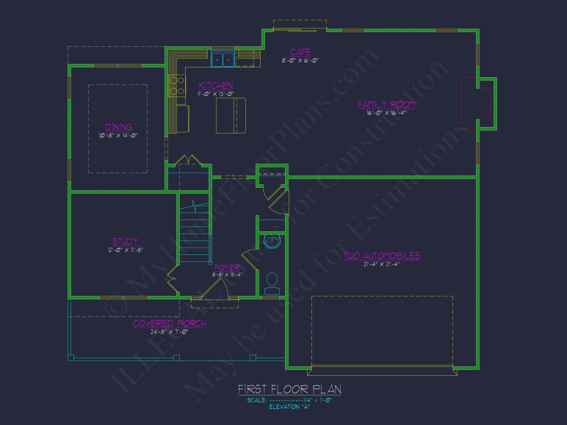 Modern Home Plan with Detailed Floor Designs and CAD Blueprints