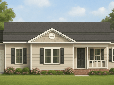 Modern Ranch House Plan with 3 Bedrooms, CAD Designs & Covered Porches