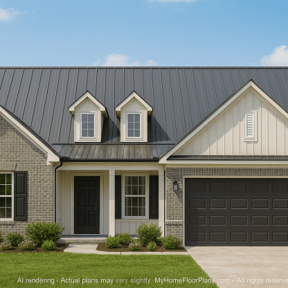 Modern Ranch House Plan with 3 Bedrooms and Open Layout