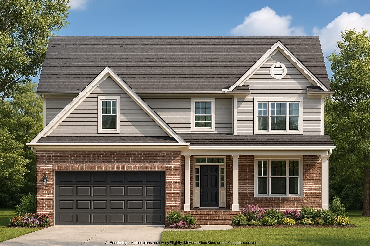 Modern Suburban Home Plan with 4 Bedrooms and Spacious Layout