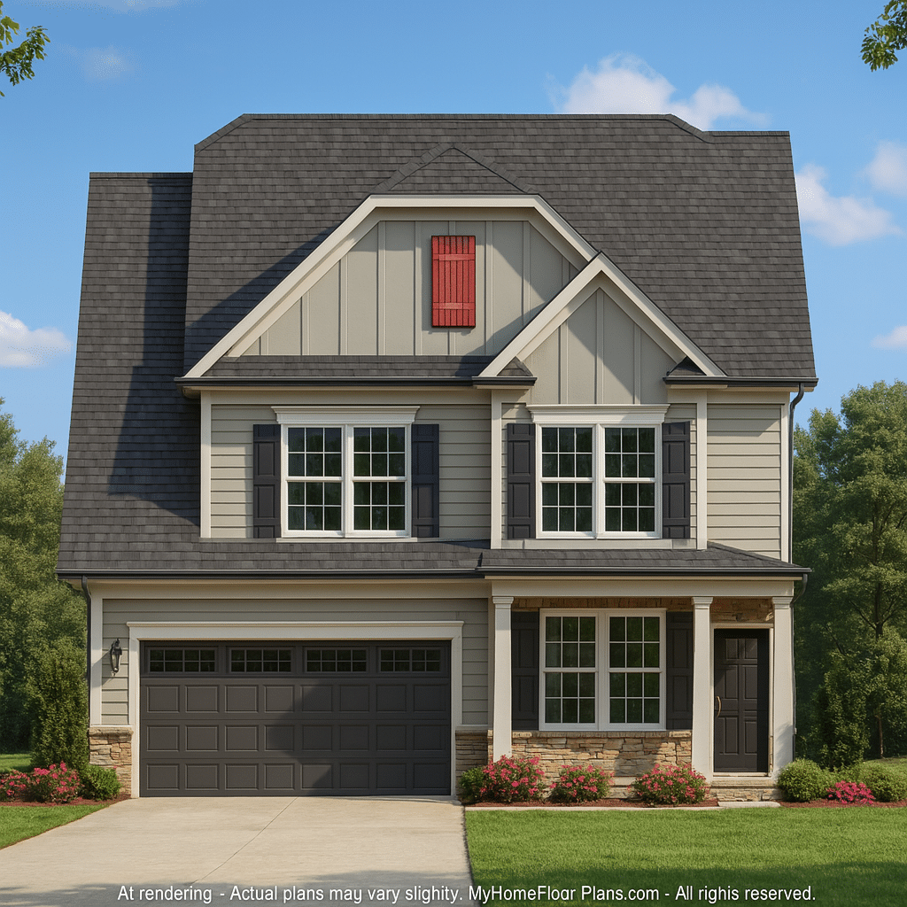 Modern Suburban Home Plan with CAD-Blueprint Designs
