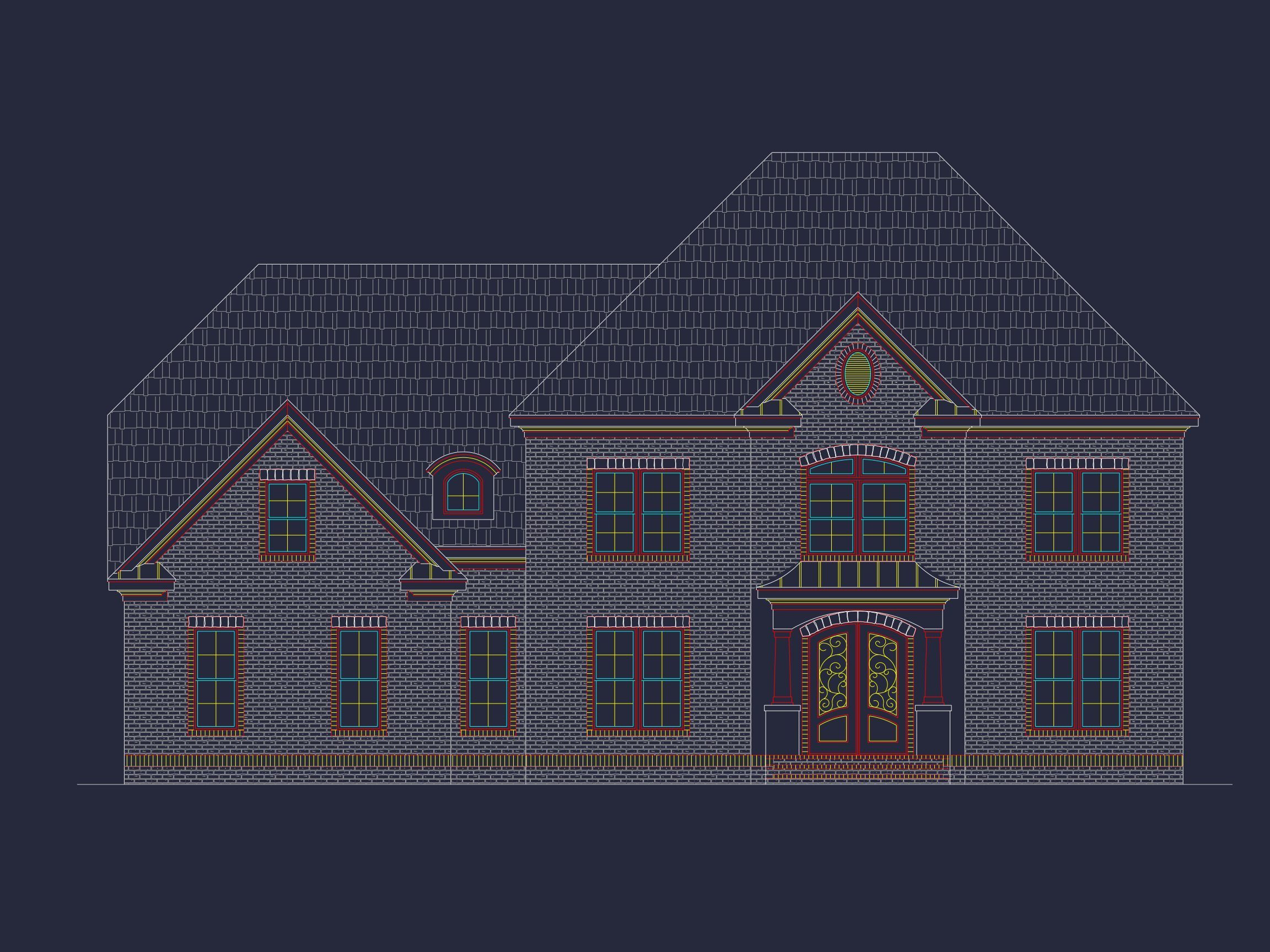 Modern Suburban House Plan with 2 Floors, Vaulted Ceilings & Bonus Room