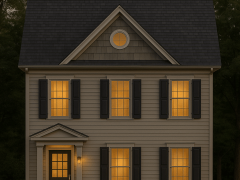 Modern Townhome Floor Plan with Open Layout and CAD Files