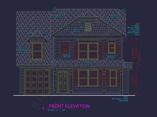 Modern Traditional House Plan with Garage & Outdoor Living