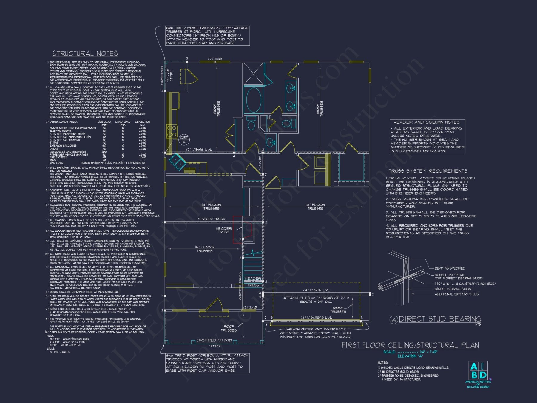 Modern Two-Story Home Plan with CAD Blueprint and Functional Layout
