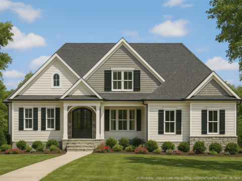 Perfect 2-Story House Plan Blueprint with Craftsman & Traditional Designs