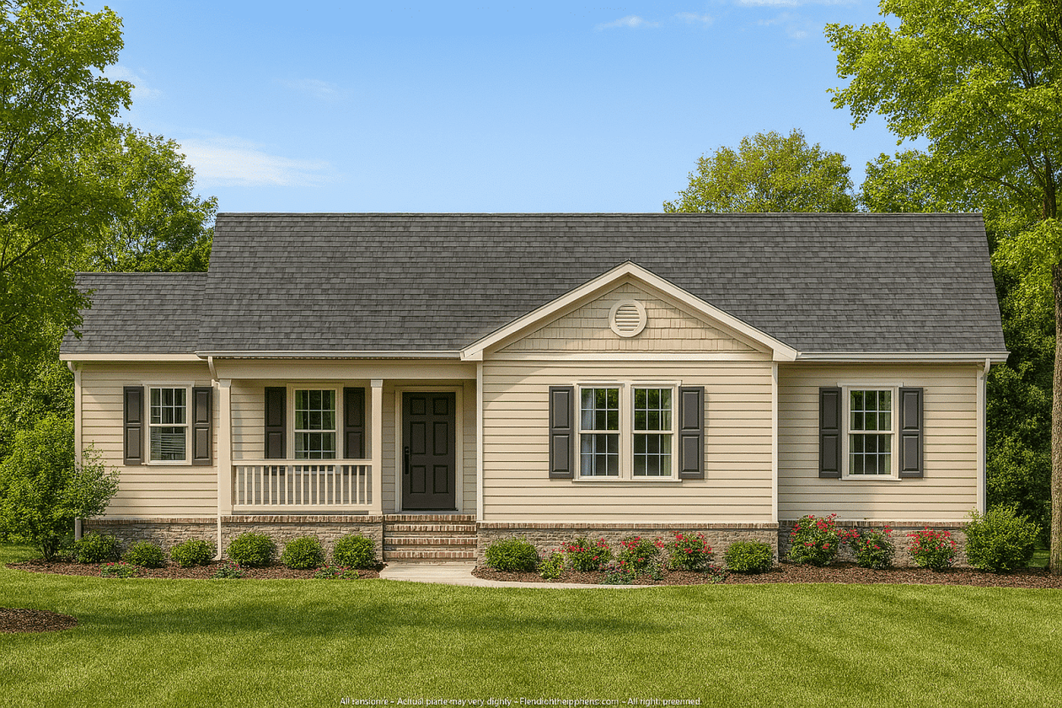 Small Ranch Home Plan with Open Floor Blueprint & CAD Designs