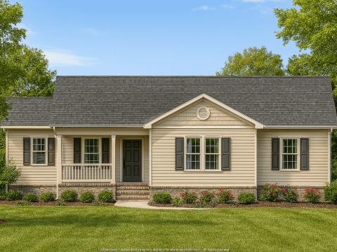 Small Ranch Home Plan with Open Floor Blueprint & CAD Designs