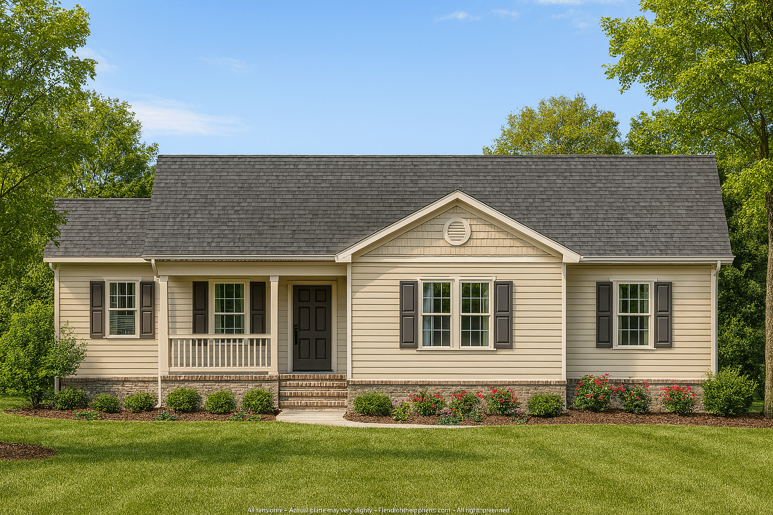 Small Ranch Home Plan with Open Floor Blueprint & CAD Designs