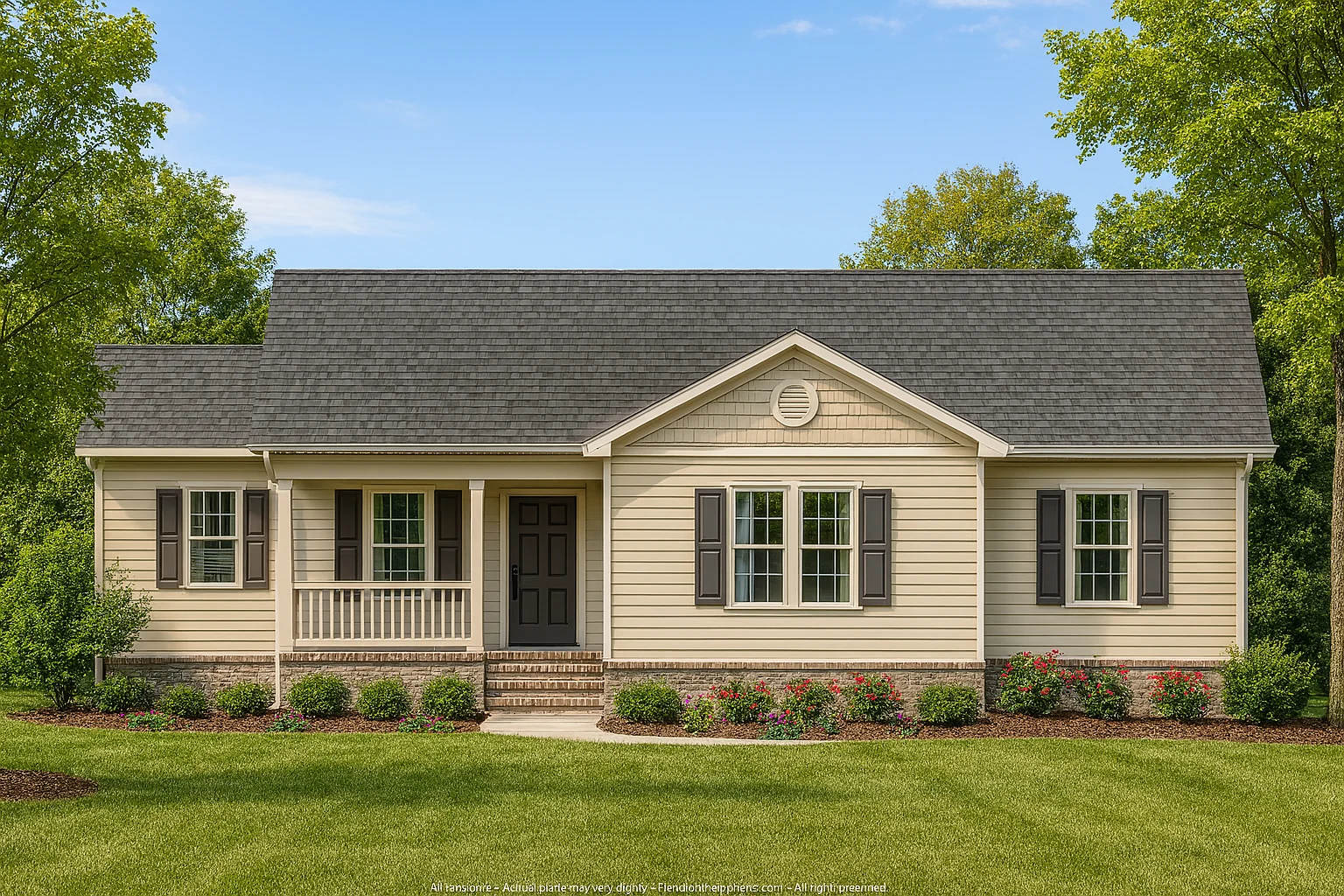 Small Ranch Home Plan with Open Floor Blueprint & CAD Designs
