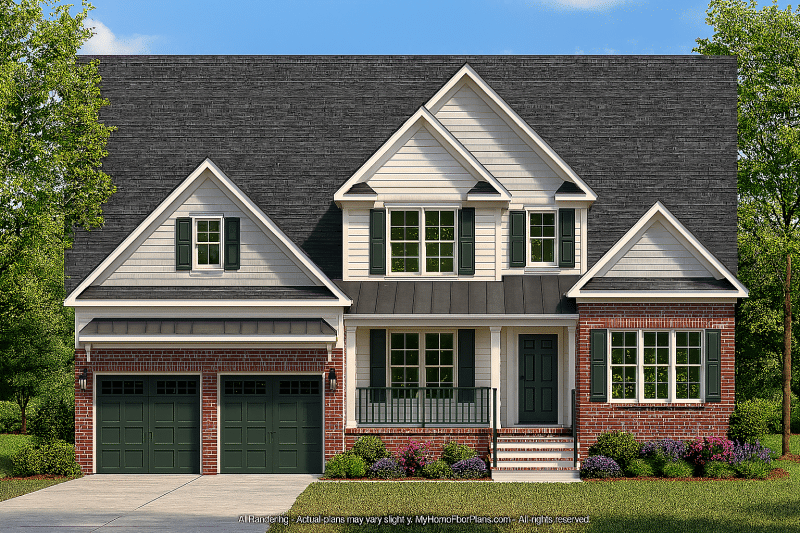 Spacious 2-Story 4-Bedroom House Plan with Sunroom and Recreation Room