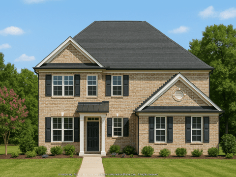 Spacious 2-Story Architectural House Plan with 4 Bedrooms & Side Garage