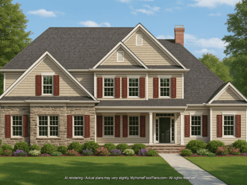 Spacious 2-Story Home Plan CAD-Ready Floor Plan Design