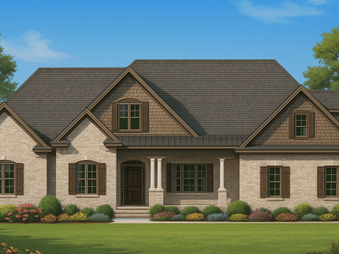 Spacious 2-Story Home Plan with 3 Bedrooms and 3-Car Garage