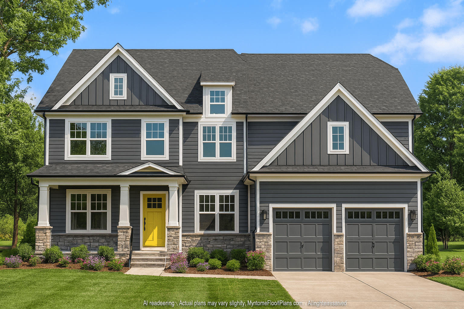 Spacious 2-Story Home Plan with CAD Designs and 4 Elevations