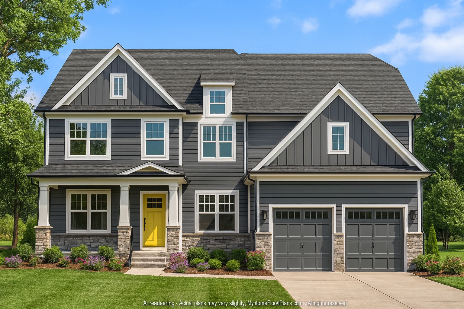 Spacious 2-Story Home Plan with CAD Designs and 4 Elevations