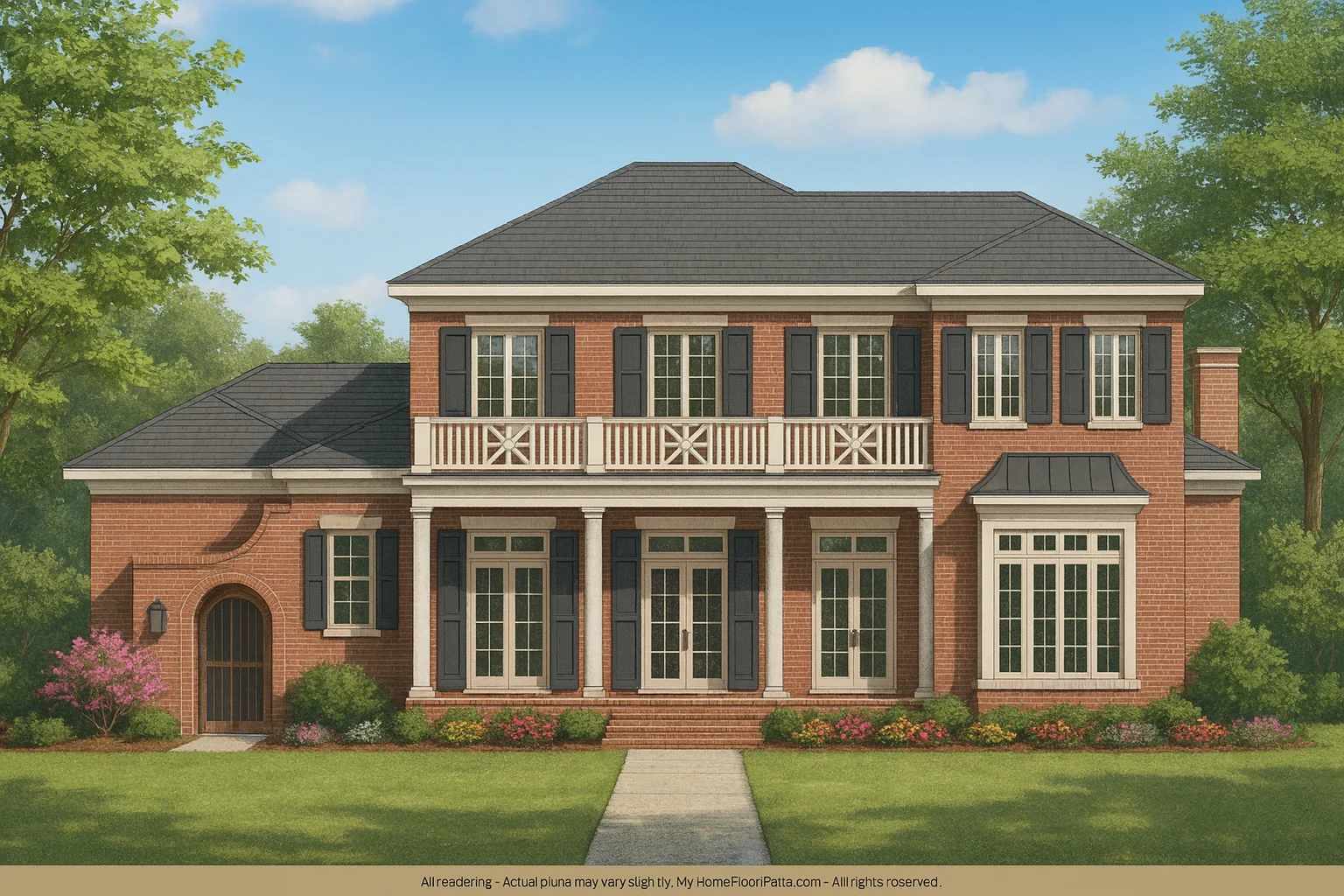 Spacious 2-Story House Floor Plan with 4 Bedrooms & CAD Designs