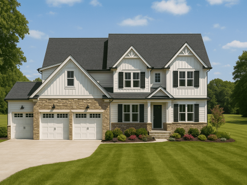 Spacious 2-Story House Plan with CAD Layout & Stylish Architecture