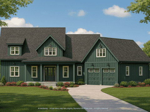 Spacious 2-Story House Plan with Modern Craftsman Designs