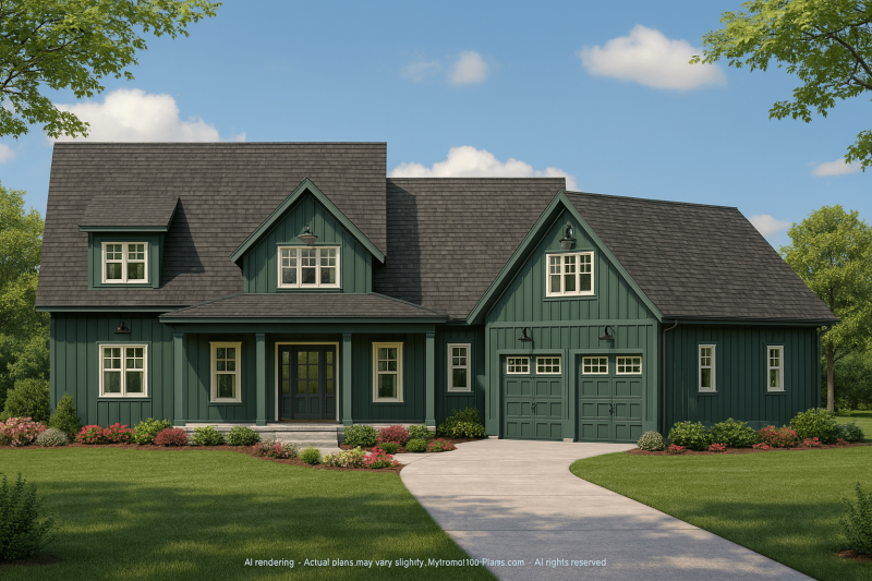Spacious 2-Story House Plan with Modern Craftsman Designs