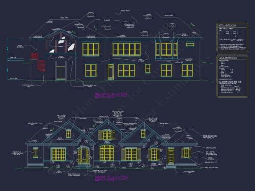 Spacious 2-Story House Plan with Vaulted Ceilings & CAD Designs