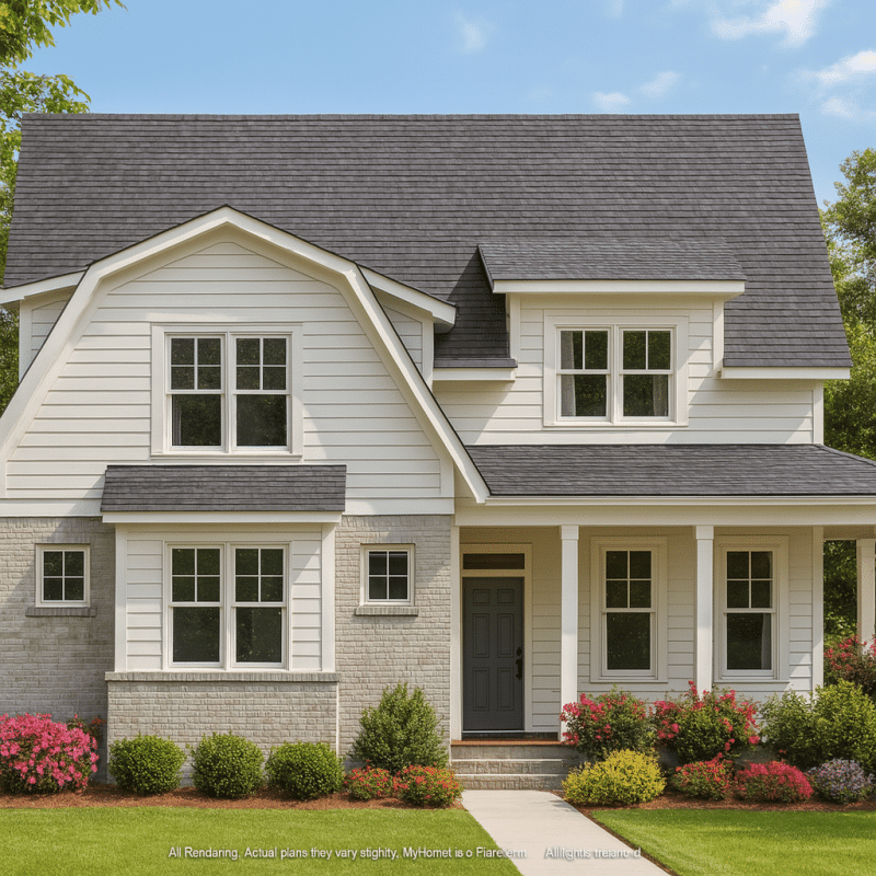 Spacious 2-Story House Plan with Vaulted Ceilings & Open Layout