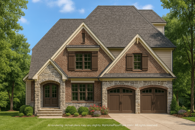 Spacious 2.5-Story House Plan with Craftsman Charm