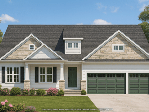 Spacious 3-Bedroom Home Floor Plan with CAD Designs