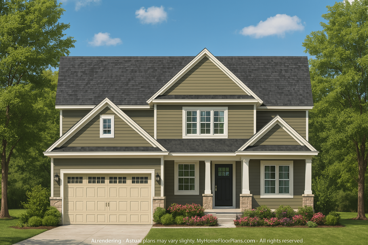 Spacious 4-Bedroom Home Plan with Bonus Room & Custom Blueprint