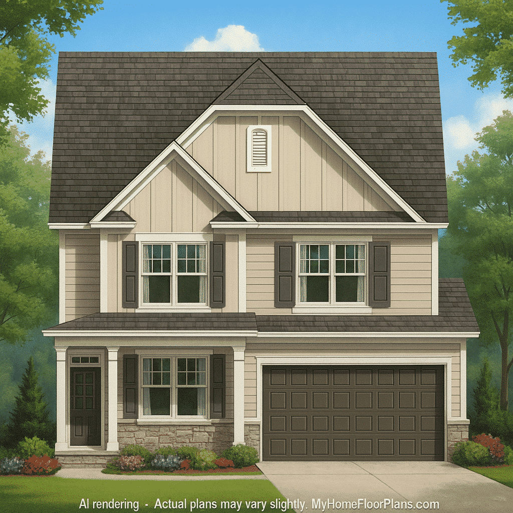 Spacious 4-Bedroom Home Plan with CAD Blueprint Designs